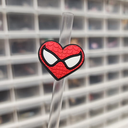 Spiderman Heart Straw Topper